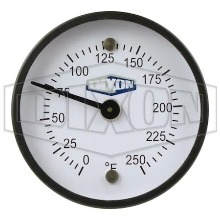 Dixon Surface Mount Magnetic Thermometer, 0 to 250DegF, +/- 2% MT250