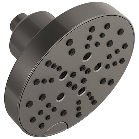 Delta Universal Showering Components H2Okinetic 5-Setting Contempoary Round Raincan Shower Head 52668-KS-PR