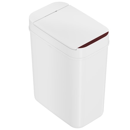 Hls Commercial 3 gal Rectangular Sensor Trash Can, White, Touchless Sensor Lid, Plastic, 10 in HLSSP03WW
