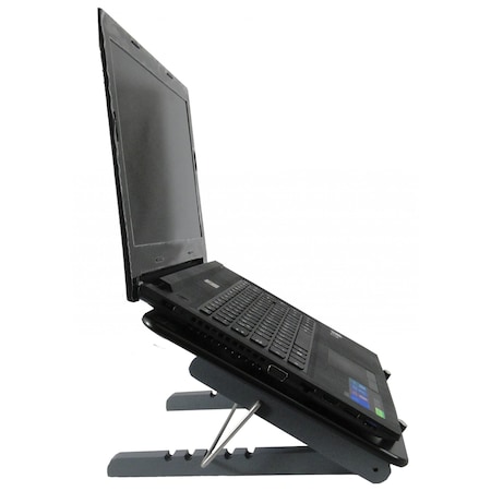 Homeroots Black Adjustable Five Level Ergonomic Laptop Stand 473006