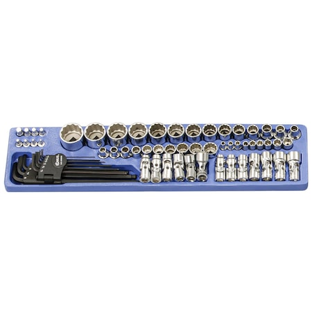 Genius Tools 63PC 1/4, 3/8, 1/2in Dr. SAE Hand socket set(MS-190TS) TS-4763