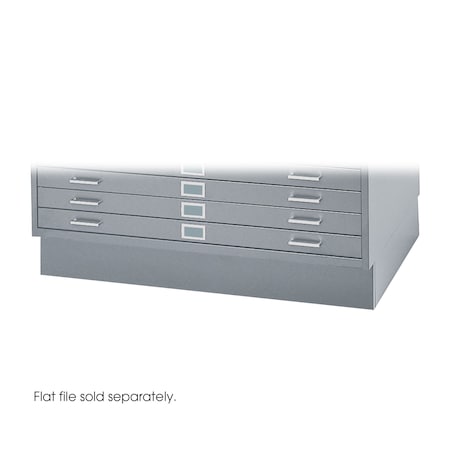 Safco Flat File Cabinet Base, Gray, Closed 4995GRR