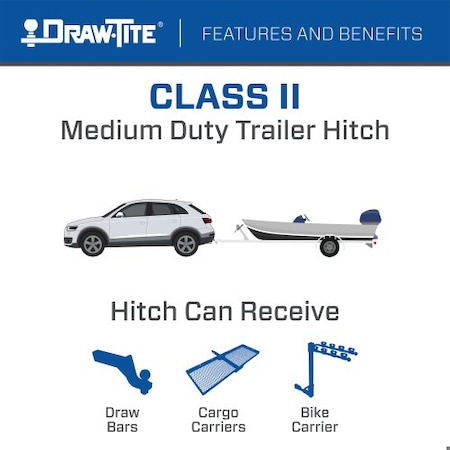Draw-Tite 12-16 HONDA CRV(ALL MODELS) CLS II HITCH ONLY(WITHOUT BALL MOUNT) 36520