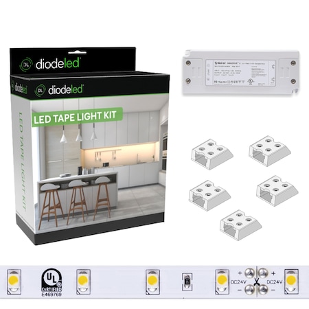 Diode Led BLAZE LED Tape Light Kit, 24V, 100lm, 4000K, Omnidrive X DI-KIT-24V-BC1OM30-4000