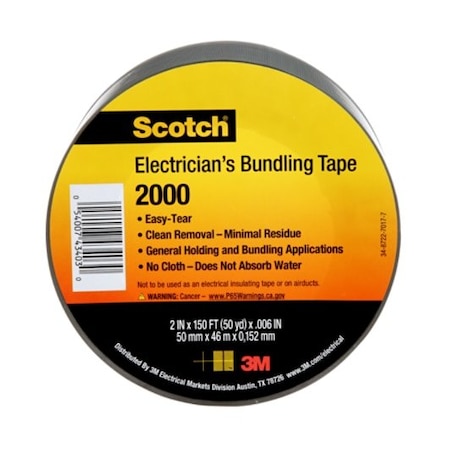 3M Scotch Electricians Duct Tape 2000, 12PK 7000031684
