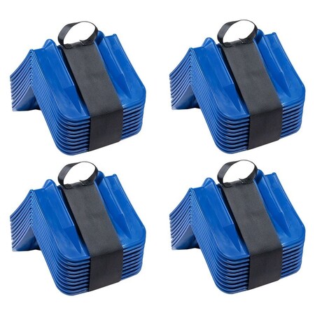 Mytee Products 40PK 8inx10in Blue V Corner Edge Protectors w/ Carry Case & & Webbing Handle, 4PK PCPVB12B-10Wx4