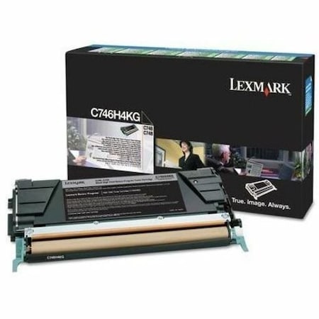 Lexmark C746H4KG Return Program High-Yield Toner, 12,000 Page-Yield, Black C746H4KG