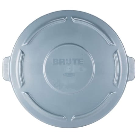 Rubbermaid Brute Round Container Lid Gray 32 Gallon / 121.1 Liter 1 / ea FG263100GRAY-EA