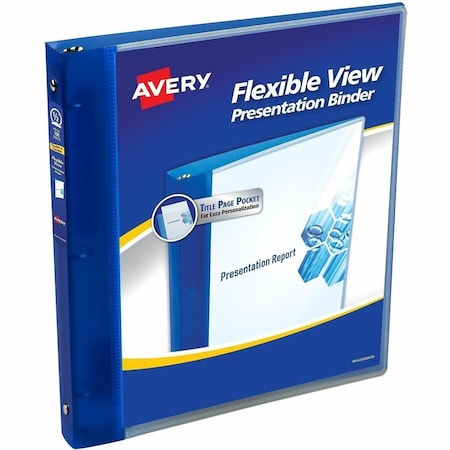 Avery Flexible View 3 Ring Binder, 1/2 in Round 17670
