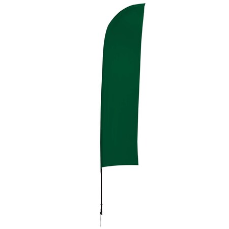 Showdown Displays 10.5 Ft Solid-Color Value Blade Sail Sign Kit (Single-Sided With Spike Base) - Emerald Green 191548-EMER