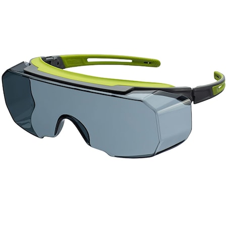 Uvex OTG Rimless Safety Glasses with Black Temple, Gray Anti-Fog Lens with Ultra-Dura Hardcoat AT01GRAH