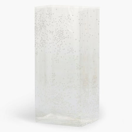 Nashville Wraps White Sprinkles Cello Bags, 6x3.5x14, 100, 100PK C7BWSP