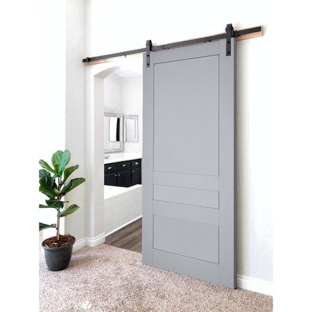 Sartodoors Sturdy Barn Door Grey Solid Core Modern Interior VEREGIO7411BD-B-GRE-18