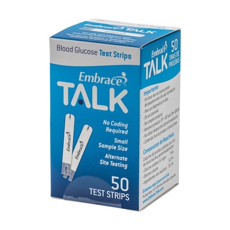 Omnis Health Embrace Talking, Blood Glucose Test Strips, 50PK 89403000271