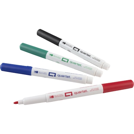Quartet Low Odor Dry-Erase Markers, Bullet , PK 4 659504QA