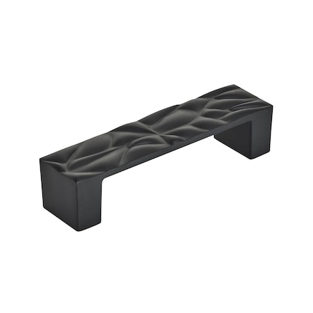 Amerock Calathea 3-3/4 in 96 mm Center-to-Center Matte Black Cabinet Pull BP100396MB
