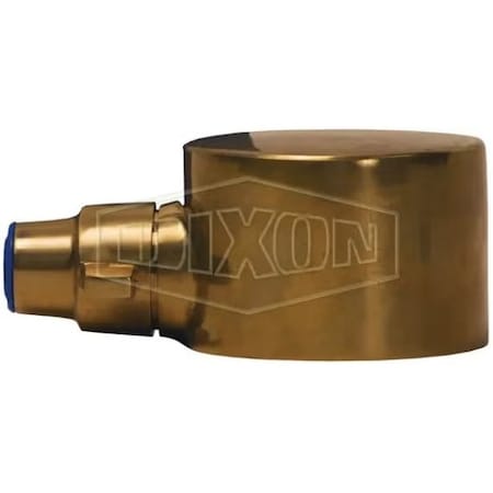 Dixon The Right Connection Fire Hose Cap, 2-1/2 in Nominal, BRIT End Style, Brass, Domestic BIDC250