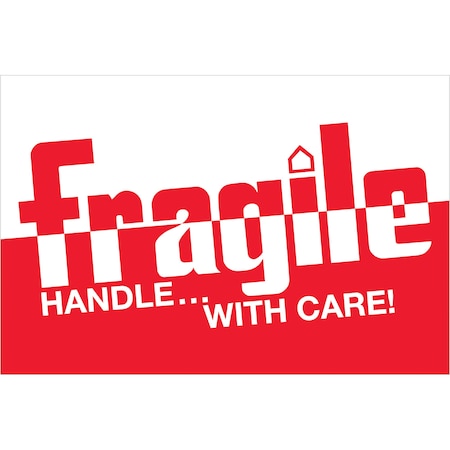 Bubblefast 2'' x 3'' - ''Fragile - Handle With Care'' Labels BFDL1054