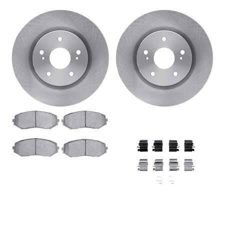 Dynamic Friction Co DFC Brake Rotor with 5000 Brake Pads and Hardware Kit 6512-01071