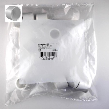 Charlotte Pipe And Foundry CAP PVC 1/2 IN. SCH40, 10PK PVC02116C0600