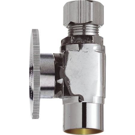 Do It Best 1/2'' Sweat x 3/8'' Compression Quarter Turn Straight Valve DIB62PCLF