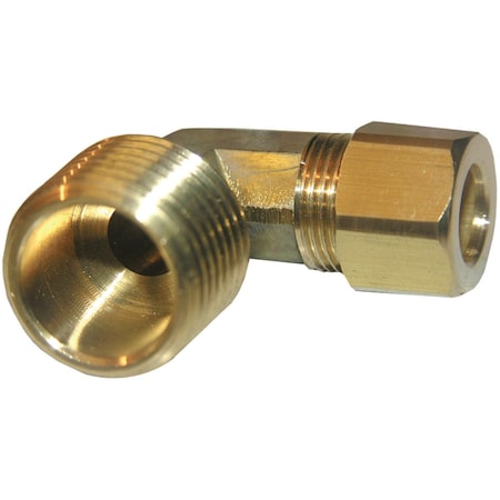 Westlake Pipe & Fittings 3/8'' Cx3/8'' MPT 90 Deg. Compression Brass Elbow, 1/4 Bend 17-6931