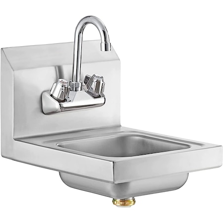 Amgood Stainless Steel Wall-Mount Hand Sink 12 in. x 12 in. SINK WHS-1212-5D-Z