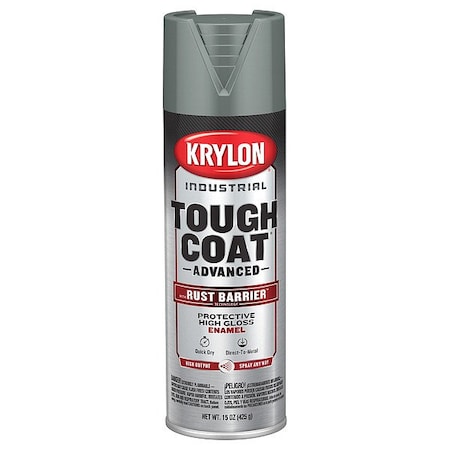 Krylon Industrial Spray Paint, Gray, Gloss, Solvent, 15 oz K20879008