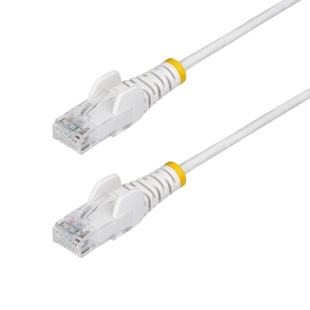 Startech.Com 30FT WHITE SLIM CAT6 ETHERNET CABLE, SNAGLESS, 100W POE, UTP, LSZH, 28AWG BARE C N6PAT30WHS