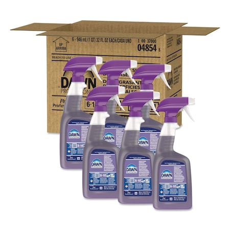 Dawn Professional Cleaners & Detergents, 32 Oz Trigger Spray Bottle, Liquid, Purple, 6 PK 4854
