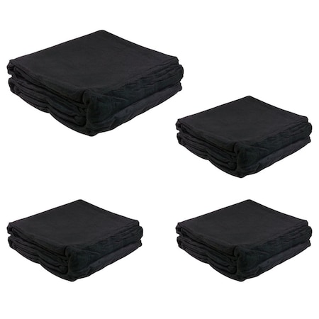 Mytee Products 10 ftx13 ft Black Pre Tarp Blanket w/ Grommets for Tarps Cargo Load & Protection, 4PK MB-FELT-1013x4