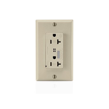 Leviton Surge Protector Receptacle, 20 Amp, 125 Volt, 5-20R NEMA, Ivory T7380-I