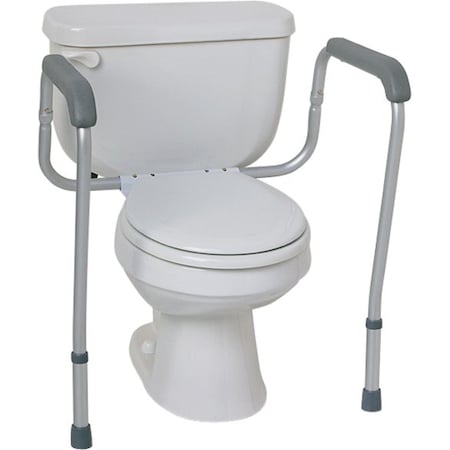 Medline MDS86100RF Toilet Safety Rail, 250 lb Weight Capacity, Aluminum MDS86100RF