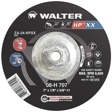 Walter Angle Grinder Grinding Wheels, PK10 08H705