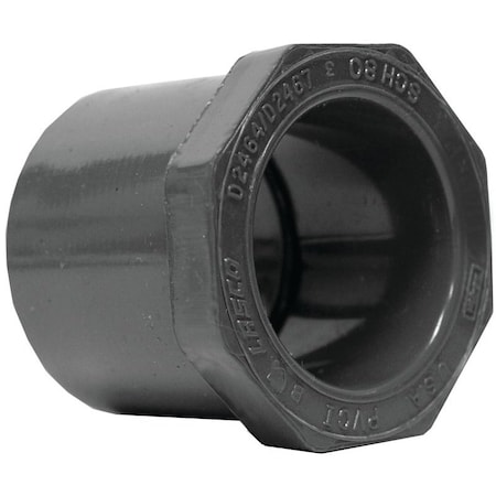 Genova LASCO 837168BC Reducing Bushing, 114 x 1 in, Spigot x Slip, PVC, SCH 80 Schedule 837168-BC