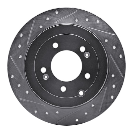Dynamic Friction Co DFC Brake Rotor - Drilled and Slotted - Silver 631-03052L