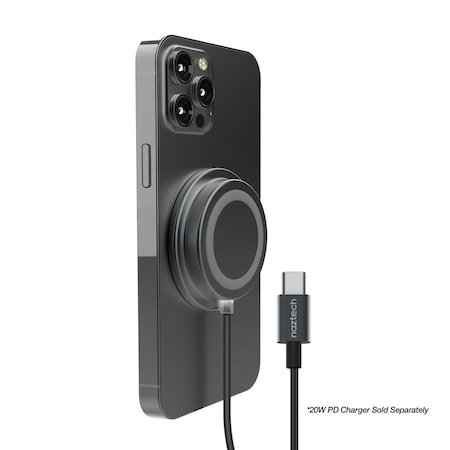Nextgen 15W Alloy Magnetic Wireless Fast Charger, Black NE3543620