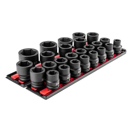Tekton Impact Socket Set, Steel, 25 Pieces SID93113