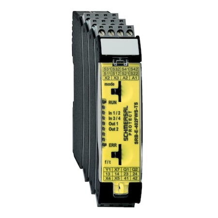 Schmersal Standstill monitors and time relays, SRB-E-402FWS-TS, 2-channel safety door monitoring, 2 Safety co 103014757