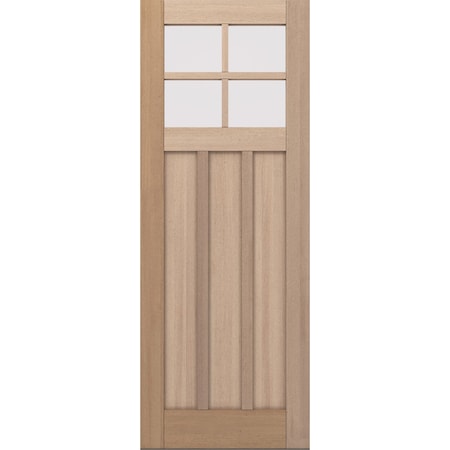 Doornmore CRF-P3G4, 37.75" x 98" ( 36" Door) Right Hand, Mahogany SDL 4 Lite Exterior Door CRF-P3G4-SW-3696_1_RI