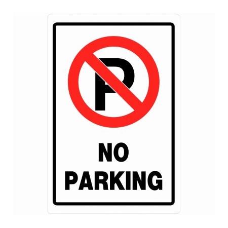 Hillman NO PARKING SIGN 18INX12IN RED/WHITE 840014