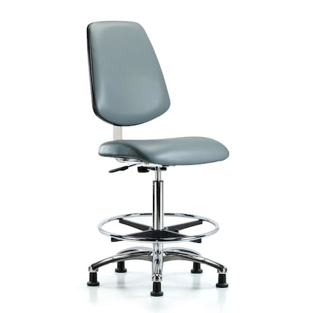 Blue Ridge Ergonomics Vinyl Clean Room Chair BR-CLR-VHBCH-MB-CR-CF-RG-8822