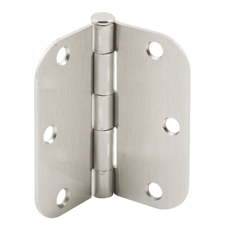 Primeline Tools Door Hinge, 3-1/2 in. x 3-1/2 in. x 5/8 in. Radius, Steel, US26D Satin (Single Pack) MP10064