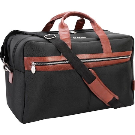 Mckleinusa McKlein USA 79115 21 in. U Series Wellington Nylon Two-Tone Dual-Compartment Laptop & Tablet Carry-All Duffel Bag; Black 79115