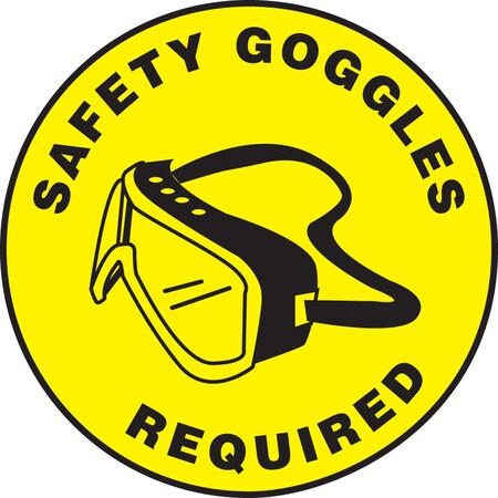 Accuform Slip-Gard Round Floor Sign, 17 in H, 17 in W, Vinyl, Circle, English, MFS0117 MFS0117