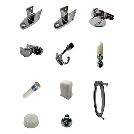 Hadrian DoorB/FWrapKit, ChromeZamac, Chrome-Plated 601025