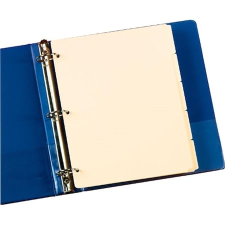 Oxford Manila Tab Dividers, Blank, Write On - 5 Tab, 4PK M1158