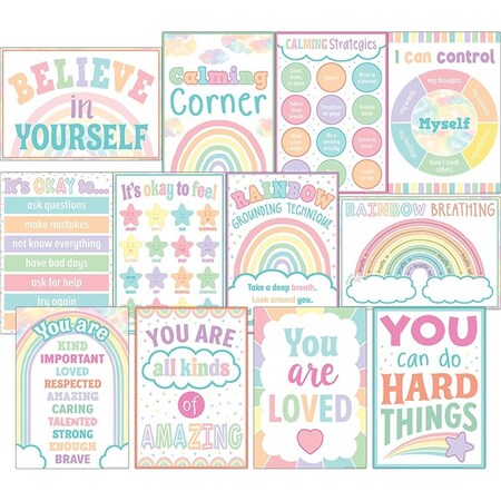 Teacher Created Resources Pastel Pop Calming Small Poster Pack Strategies TCR8439