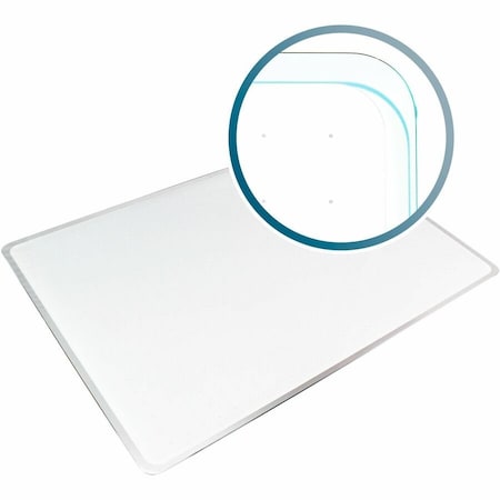 Floortex Board and wall fixing, 23 in, Tempered Glass Frame, White FCVGM1723WG