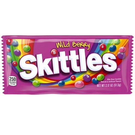 Skittles Candy, Wild Berry, 2.17 oz Pack 511229